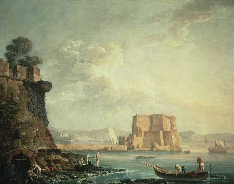 Carlo Bonavia Castel dell'Ovo, Naples Spain oil painting art
